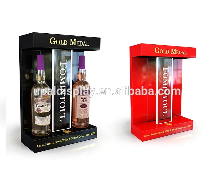 Изготавливаемый на заказ светодиодный металлический флакон Дисплей для продвижения