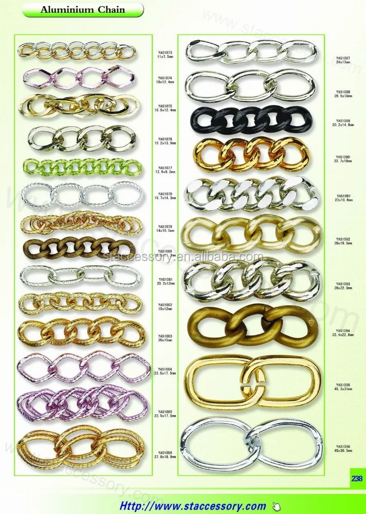 Wholesale anodized aluminum chain, aluminum chain link, cheap chain