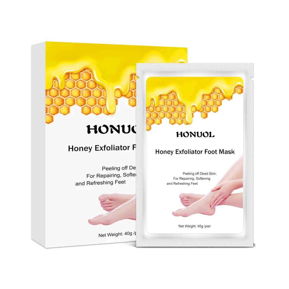 Частная марка Медовая маска для пилинга ног увлажняющая маска для удаления омертвевшей кожи отшелушивающая маска для ног