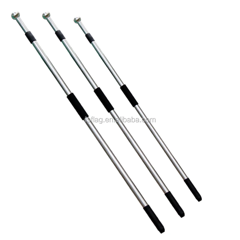 2.0 m flexible flag pole aluminum telescopic guide flag pole