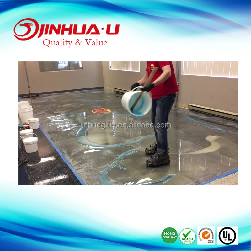 Modern Unique Style 2 Coponents DIY Color Pigments Metallic Epoxy Floor,Clear AB Coating