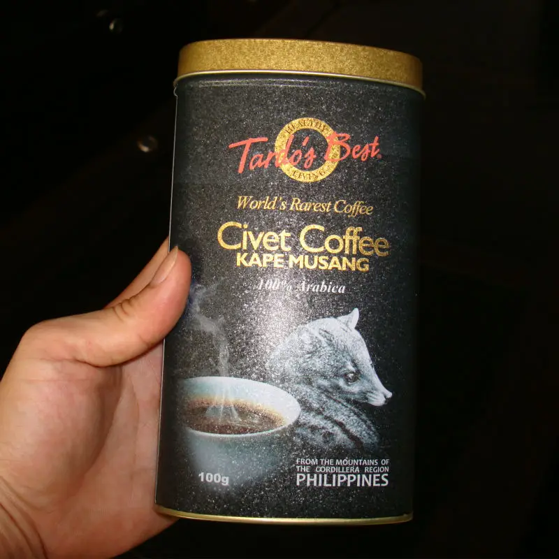 coffee tin box customized printed oval shape