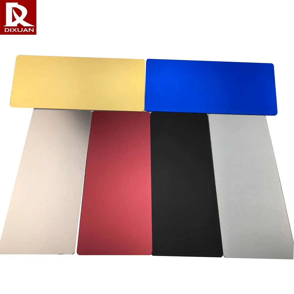 custom Anodizing Oxidation black sliver Aluminum Metal anti-Corrosion QR code  tag signs anodise name plate laser engraved sheet