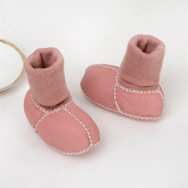 New Design wholesale baby boots Newborn Knitting Snow Boots Soft Bottom Boys Girls Winter Warm Shoes First Walker