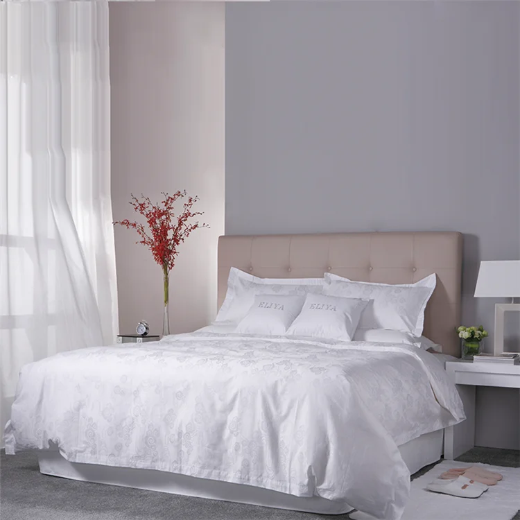 ELIYA Bed Sheets 2016 Superior Quality Bedding Sheet, Hemp Cotton Adult Woven Plain Hotel Comforter Set 100% Cotton Plain Dyed