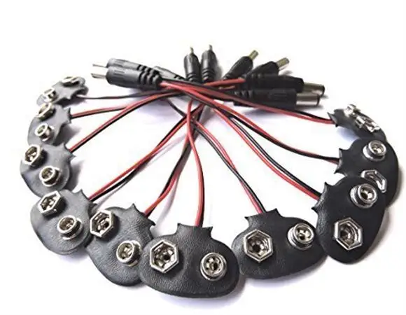 9v 6F22 / 6LR61 I type T type Battery Snap with 5.5*2.1mm DC Male Plug or Female Plug