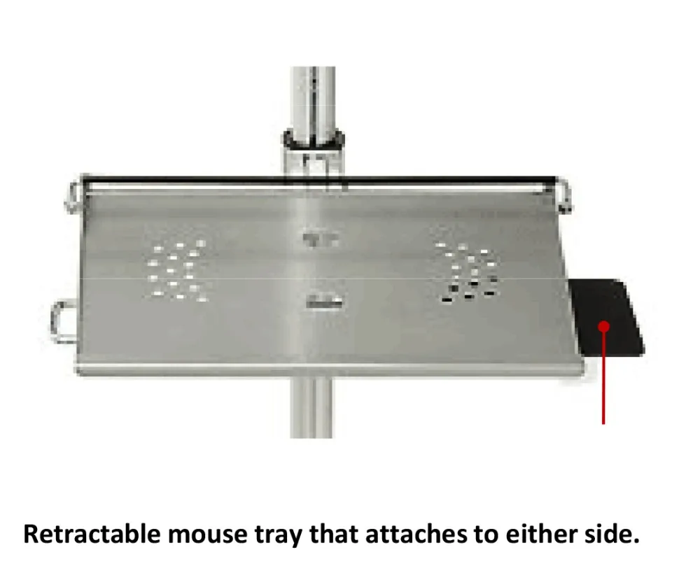 Adjustable height aluminum laptop stands with wheels