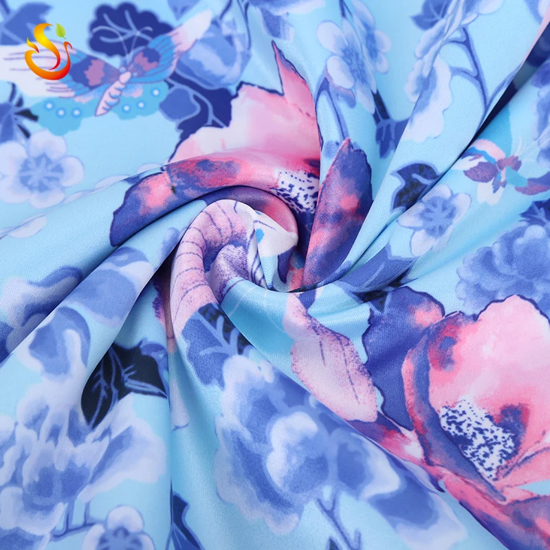 
Custom Printed 100% Cotton Sateen Fabric For Women Dress 