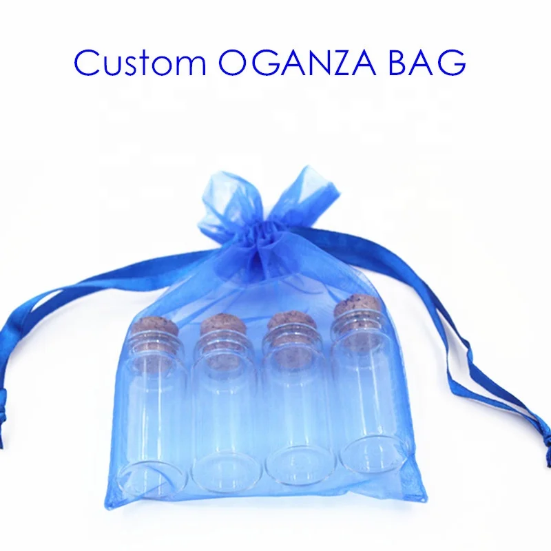 Custom logo organza drawstring gift bags sachet bags for lavender