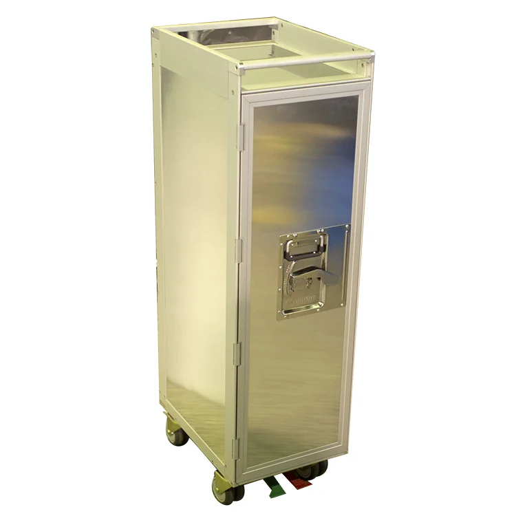 atlas train airline plane galley aluminum half full size food water cart plane galley trolley trays with high quality