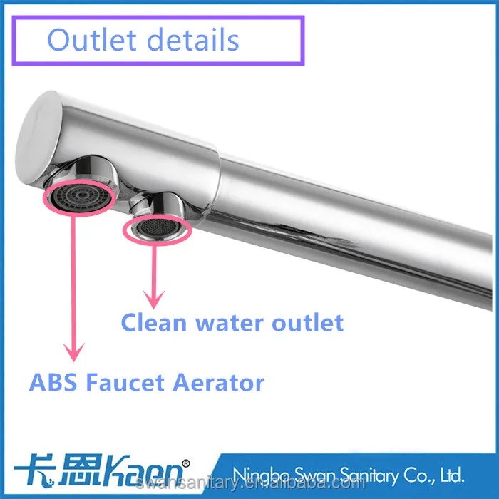 
Wholesale Suppliers Dual Handle Kitchen Chrome 3 Way Ro Water Filter Ridge Kitchen Faucet 