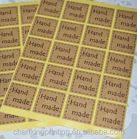 Kraft Paper Handmade Letters Bakery Gifts Card Decor Adhesive Stickers