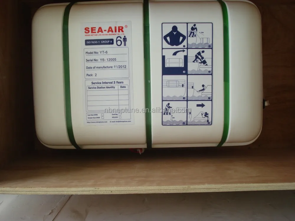 Throw overboard yacht life raft 12 person