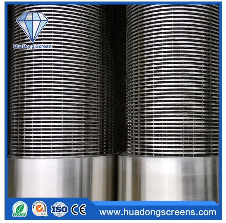 Professional Stainless Steel Wedge Wire Mesh Filter/ V Wire Wrapped Screen PipeFor Gravel