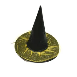 Halloween Witch Hat with Gauze Black Pointed Hat Halloween Decorations