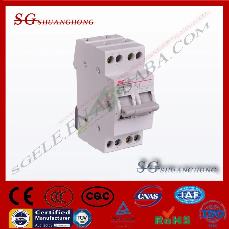 63A 3pole din rail Mounting modular changeover switch Isolating switch