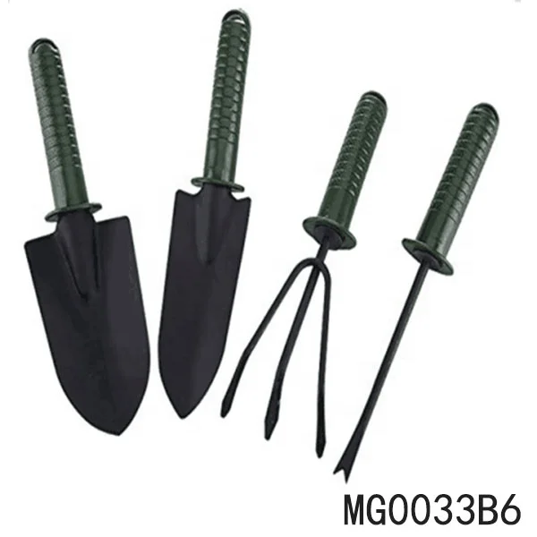 
NEW ARRIVAL 4PCS MINI SHARP SHOVEL RAKE FORK WOODEN HANDLE PLANT GARDEN TOOLS 