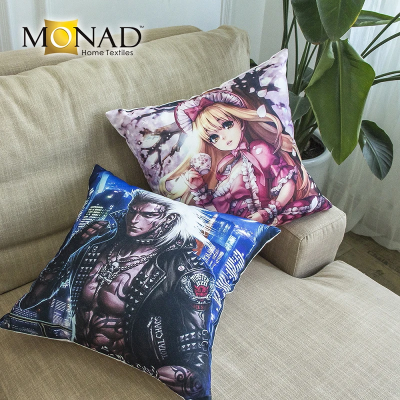 Monad custom 3D japanese anime photo cartoon throw pillow case for teenager