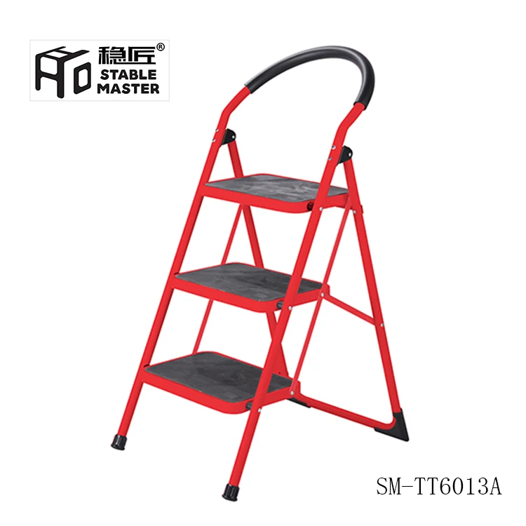 SM-TT6013A Kitchen  3 step folding steel chair steel  step ladder