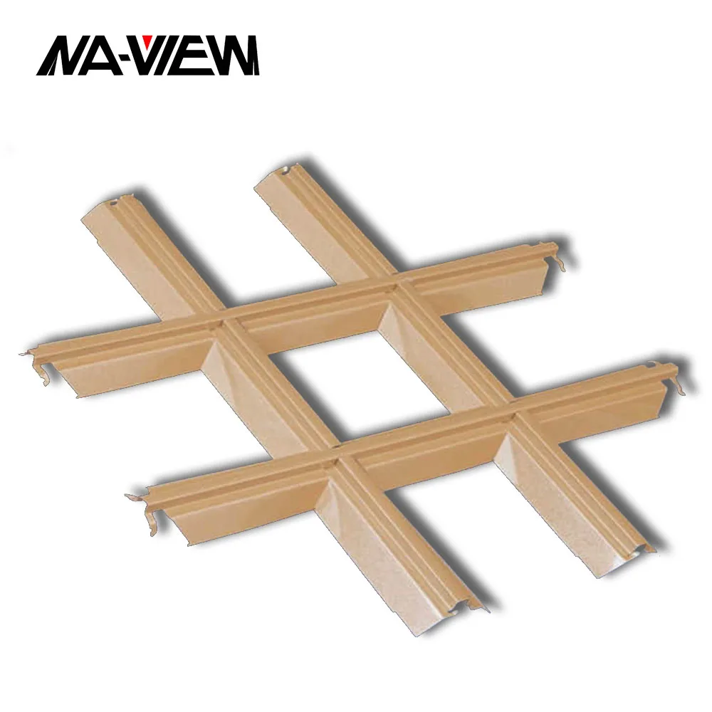 Restaurant Grid False Ceiling Designs Fireproof and Waterproof Metal & Aluminum Alloy Artistic Features for Cell Use