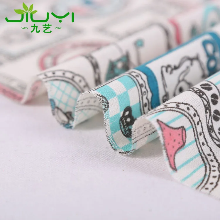 Hometextile hot sale 70%cotton 30%linen printed linen curtain fabric for clothing