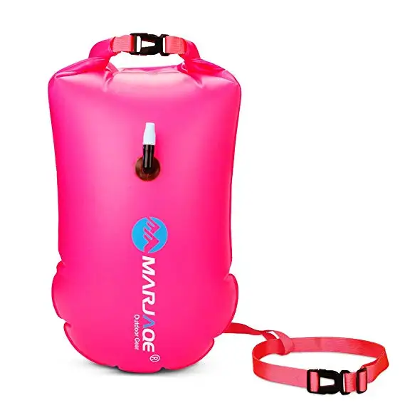 
MARJAQE Orange Inflatable Buoy In the Sea Safety Swim Training Buoy Storage Open Water Swimming Buoy 