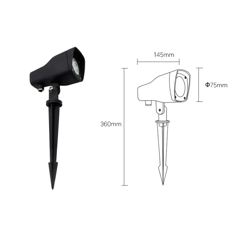 Outdoor Landscape LED Lighting waterproof Led Spotlights with Spiked Stand for Lawn Decorative Lamp