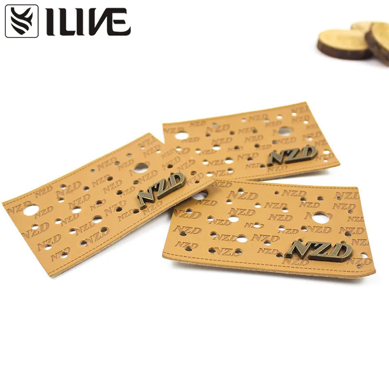 Fashion Design Custom Brand Name Logo Embossed Jeans PU Patch Labels and Patches for Jeans and Sofa