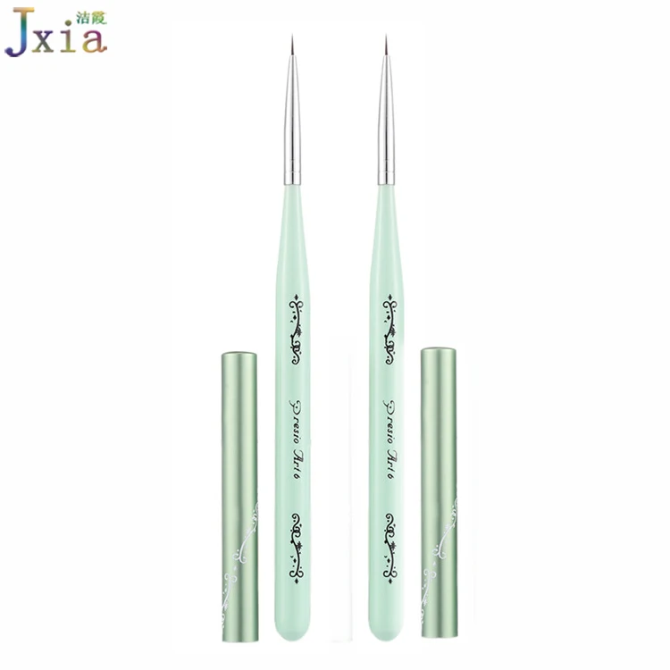 2018 Jiexia New Trending Nail Art Pen Dotting Drawing Painting UV Gel Liner Polish Brush with Metal Cap