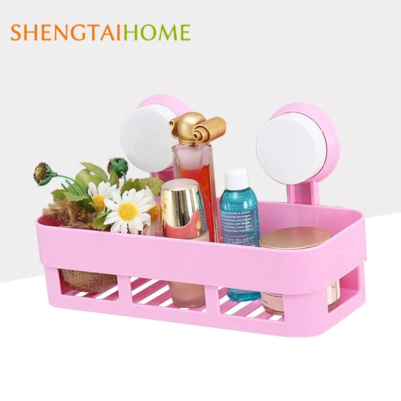 
Wholesale Factory Price Candy Color Eco-friendly Plastic Bathroom Rack Storage Shelf 