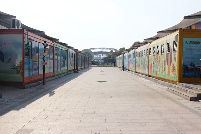 Floding prefab house commercial container high quality light steel structure container house