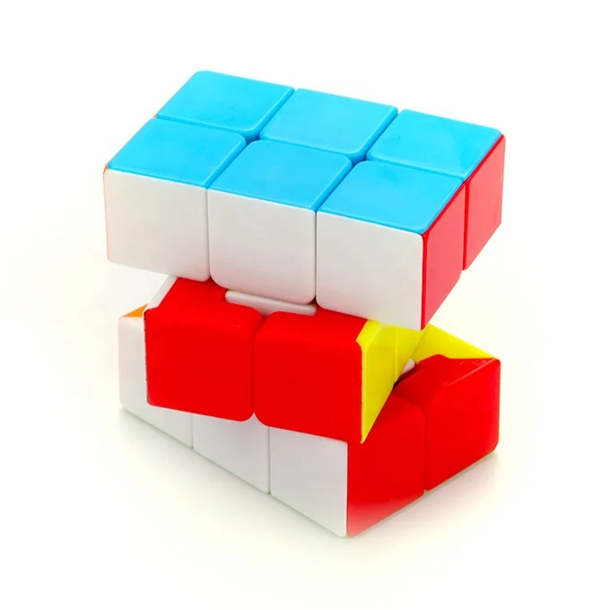 Wholesale Customized Good Quality 2x3x3 toy plastic stickerless puzzle game kids cube