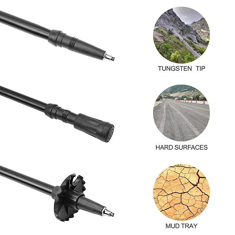 Hitorhike Aluminum 6061 Trekking Poles Lightweight Walking Stick With Cork Grips