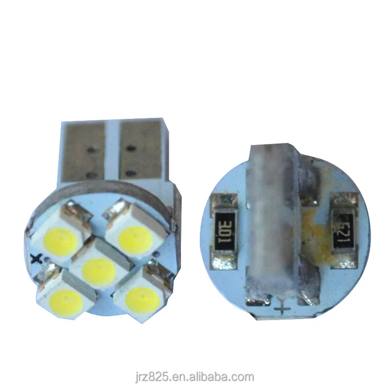 T10 3528 led 12V W5W 5 SMD 1210 194 168 Car Auto Reading Lights Luggage Compartment Light Car Door Light LED Bulbs 12V