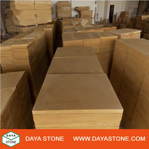 Плитка из натурального желтого песчаника