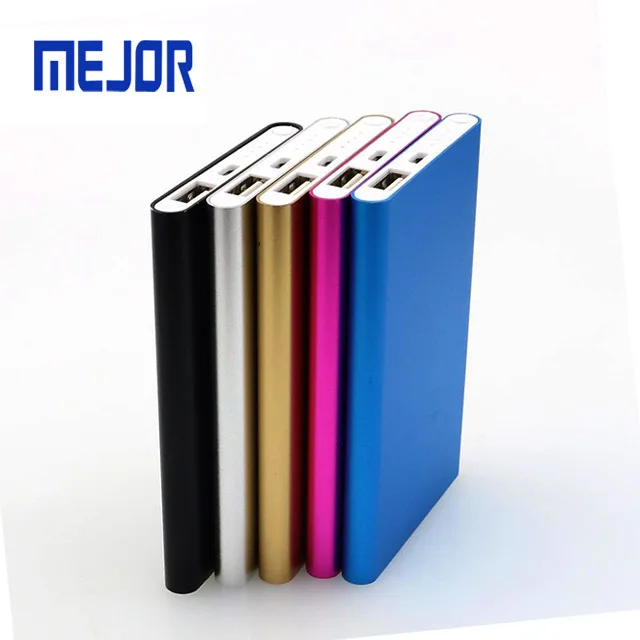 Slim USB power banks 10000mah external cell phone powerbank 2A fast 20000mah portable charger