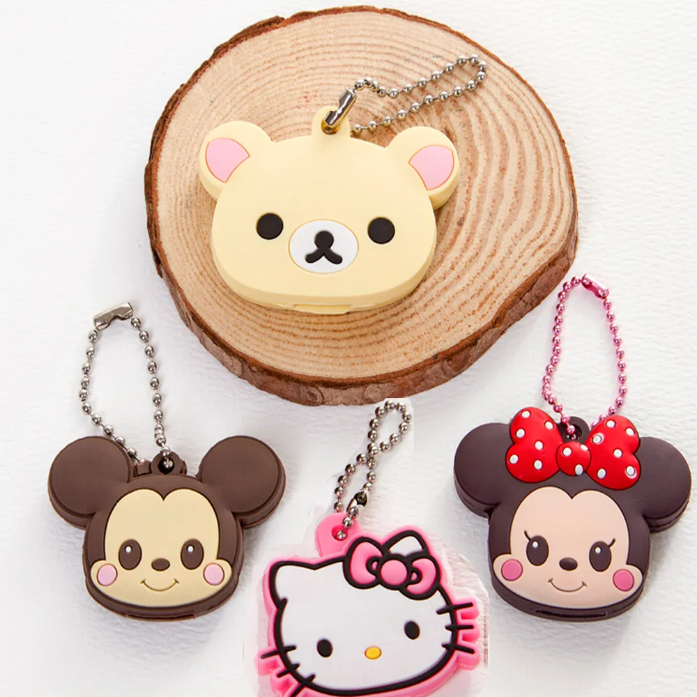 Cartoon Anime Cute Key Cover Cap Silicone Keychain