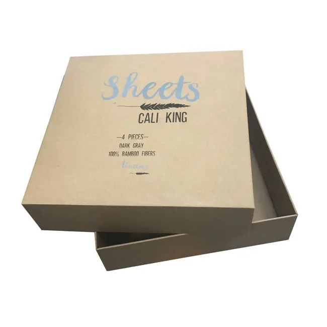 custom cheap empty kraft brown paper gift chocolate box