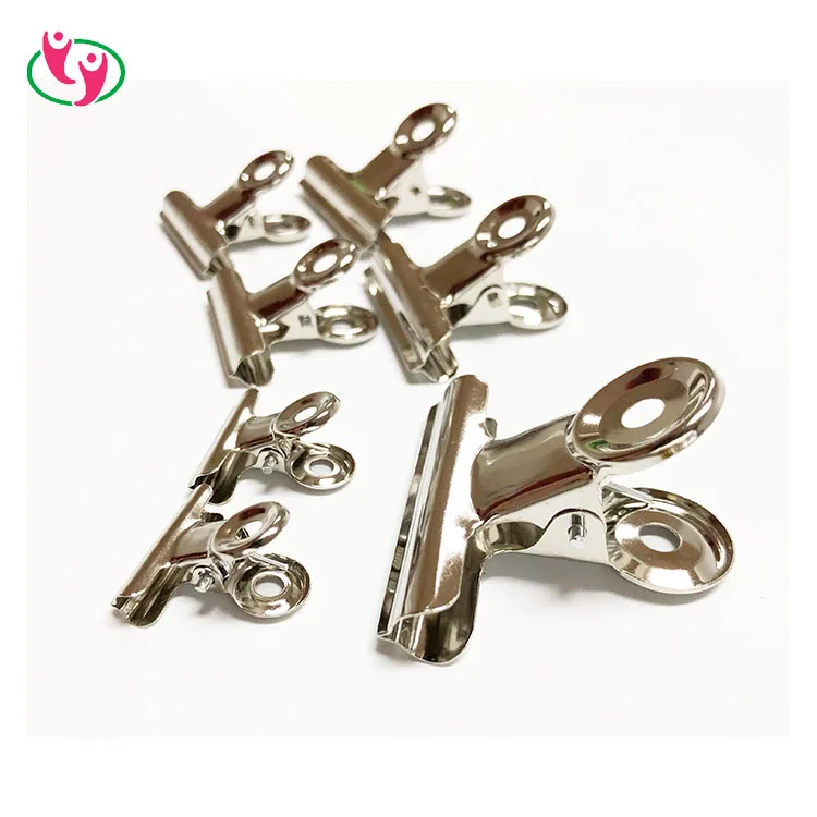 22mm 31mm 38mm 50mm 63mm 75mm Silver Color Strong Metal Bulldog Clip