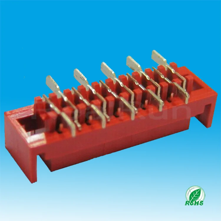 Red Board To Board Micro Match IDC 10Pin SMT Connector With Latch