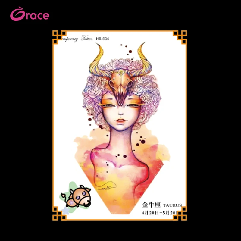HB 601-700 wholesale Chinese Peking Opera face tattoo sticker arm water transfer skin safe temporary tattoo sticker custom