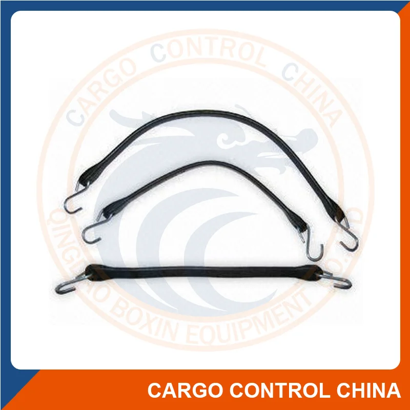 Black EPDM Or Natural Tarp Rubber Strap With Hooks