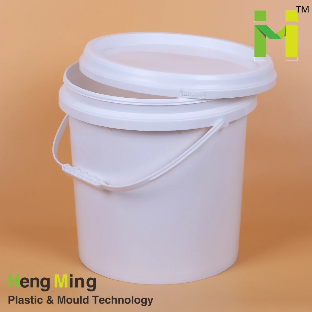 Bucket with Lid 10l 10 Kg/l/liters/litr Thermos Pp Ice Cream Plastic Usually Stack in Bulk,outer with Plastic Bags White 1000pcs