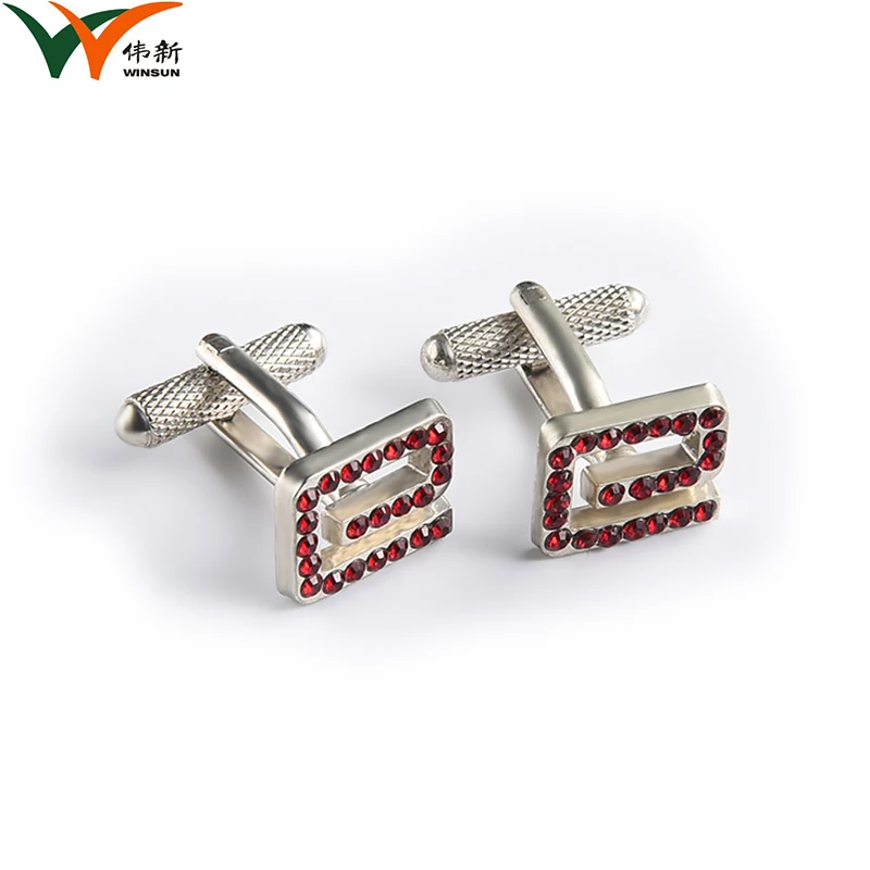 Мужские серебряные запонки с алфавитом на заказ, квадратные запонки с кристаллами для французских рубашек