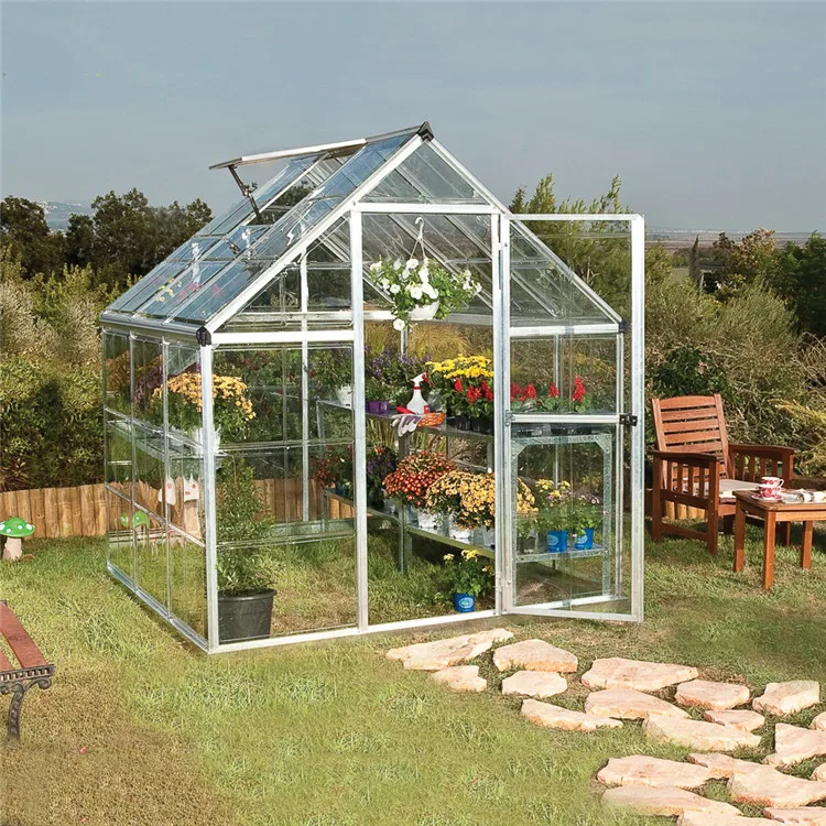 polycarbonate uv protection prefabricated commercial glass house