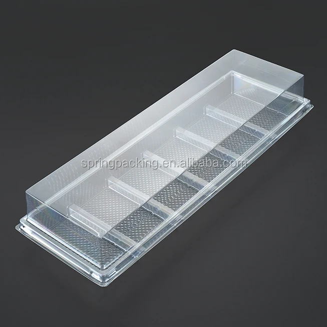 Spring Packing factory log APET RPET cake boxes loaf  dessert container patisserie  PET plastic packaging box