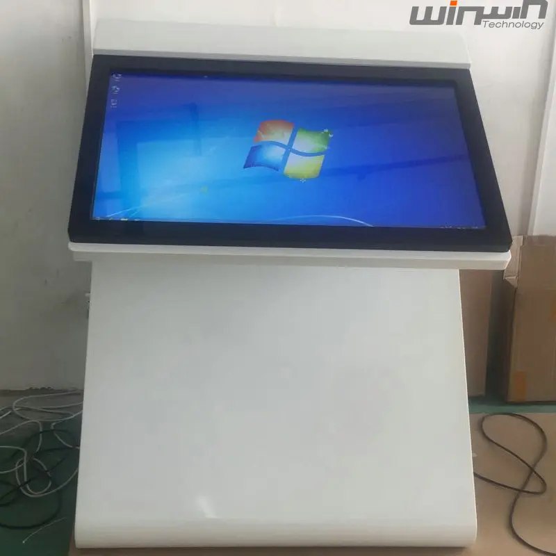 New 43inch Interactive Touchscreen Table Floor Standing Kiosk S Style Digital Signage with Windows OS