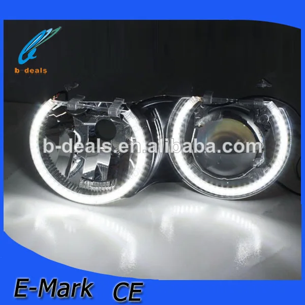 2014 мая самый новый автомобиль лампы привело глаза ангела с поворотом ксеноновые лампы белый и желтый желтый цвет при повороте