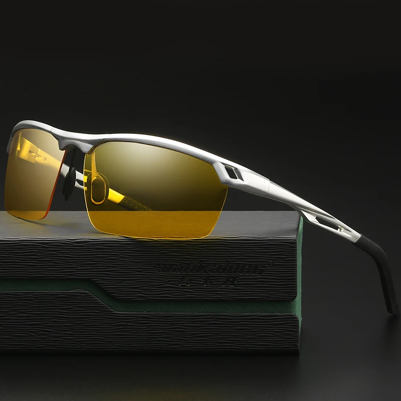 1.1mm TAC Night Vision Lens China Wholesale Factory Sell Highend Aluminum Frame Polarized Night Driving Sunglasses