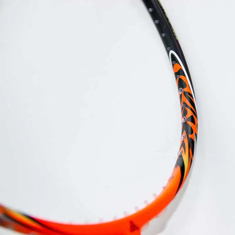 Orange,The 68 Gram lightest weight used Japanese Toray 46T Graphite Carbon Fiber OEM ODM Customized Badminton Racket